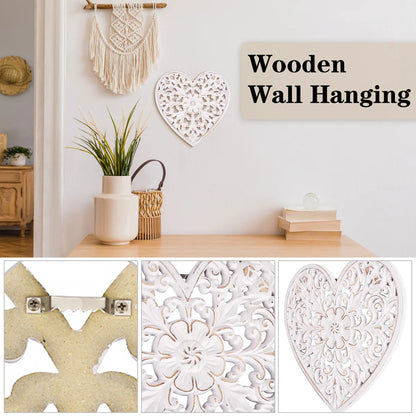 Hollow Carved Wooden Wall Decor Floral Wall Panel Hanging Decor Carved Hanging Ornaments Old Decorative Background Wall Hanging