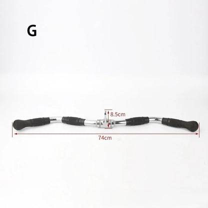 Fitness Solid T-bar, V-Bar Heavy Duty Load Bearing Lat Pull Down Bar,Fine Polishing Sitting Rowing Fitness Equipment Accessories