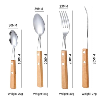 Kitchen Tableware Stainless Steel Luxury Western Dinner Set Gold Silver Cutlery Fork Spoon Knife