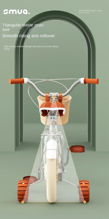 children's bicycle, 2-3-5-6-7-9 years old boys and girls buggy early education, double brake, safe, stable and light, new