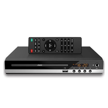 Full HD DVD Player + Remote Control 1080P High Definition CD/ EVD/ VCD Player with AV HDMI Output Microphone USB for Home TV KTV