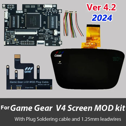OGS All-in-one Screen V-4.2 LCD screen For SEGA Game Gear GG adjustable brightness support VGA output Mod kits