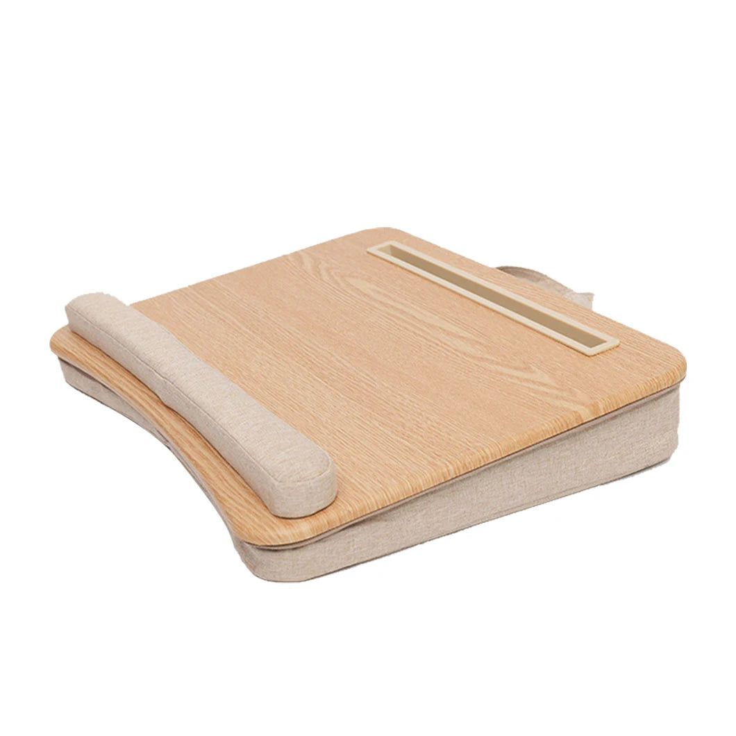 1pc Portable Lap Laptop Desk with Pillow Cushion, Fits up to 15.6 inch Laptop, with Anti-Slip Strip & Storage Function for Home
