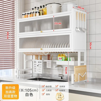Kitchen Drain Rack Dish  Plate Sink Storage Dishwasher Shelf Tableware Storage Rack