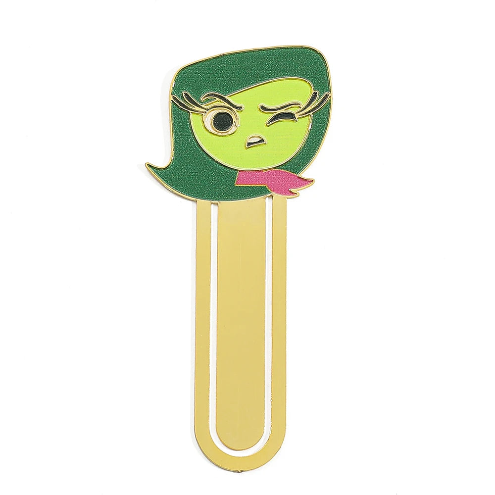 Anime Inside Out Movie Periphery Bookmark Cartoon Joy Sadness Anger Disgust Fear Metal Bookmark School Stationery Supplies