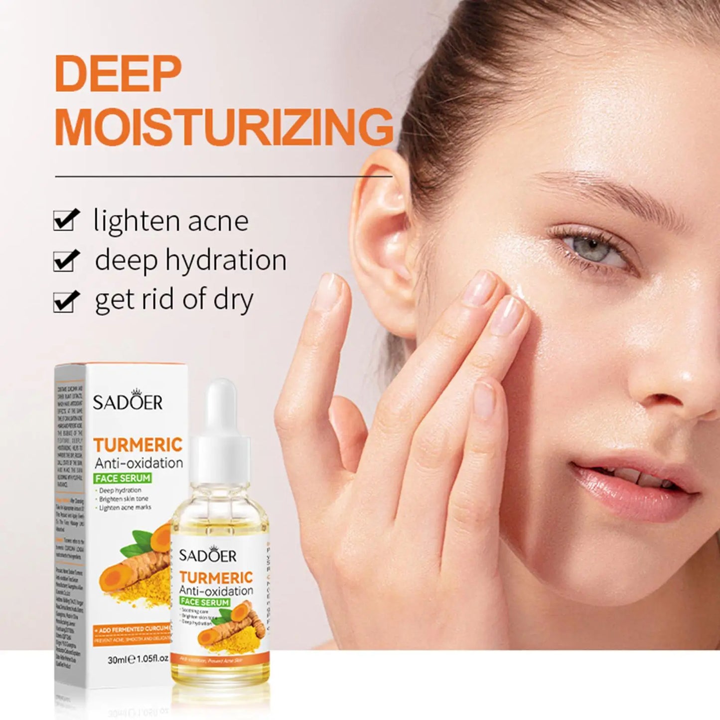 Skincare Turmeric Serum Soap Whitening Essential Oil Facial Repair Lifting Moisturizing Brighten Face Dark Spot Corrector