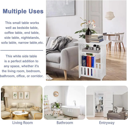 Small Bedside Table Sofa Side Table Living Room Cabinet Side End Coffee Tea Table Nightstand Storage Shelf for Bedroom Bedside