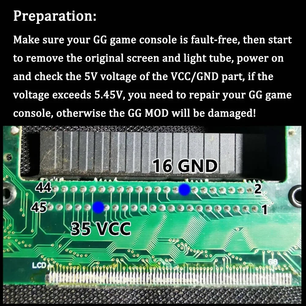 OGS All-in-one Screen V-4.2 LCD screen For SEGA Game Gear GG adjustable brightness support VGA output Mod kits