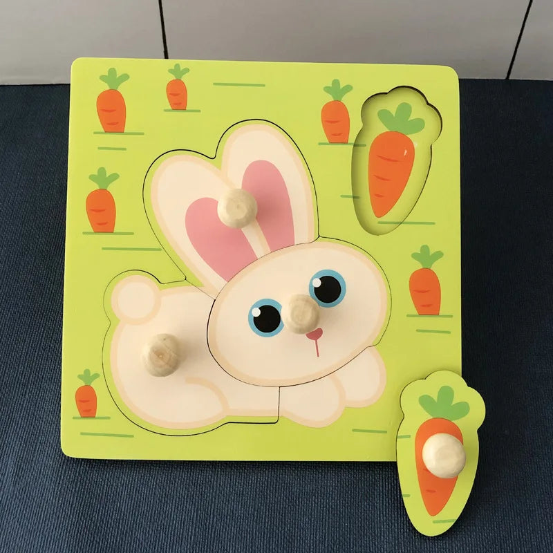 Montessori Wooden Toys for Babies 1 2 3 Years Boy Girl Gift Baby Development Games Wood Puzzle for Kids Educational Learning Toy