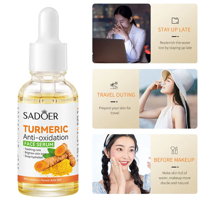 Skincare Turmeric Serum Soap Whitening Essential Oil Facial Repair Lifting Moisturizing Brighten Face Dark Spot Corrector