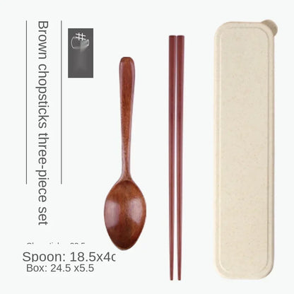 Handmade Dinnerware Cutlery for Kitchen, Wooden Spoon & Fork Dinner Kit for Rice, Soups, Cereal, Home Tableware