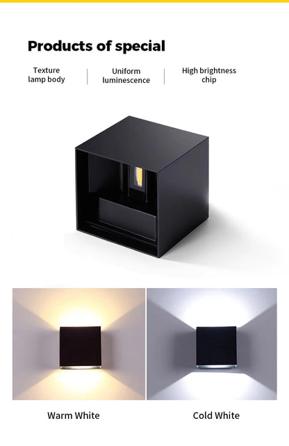 LED Wall Light Outdoor Indoor Lighting Wall Lamps Home Appliances Wall Lighting For Room Decor Wall Panels Porch Balcony Garden