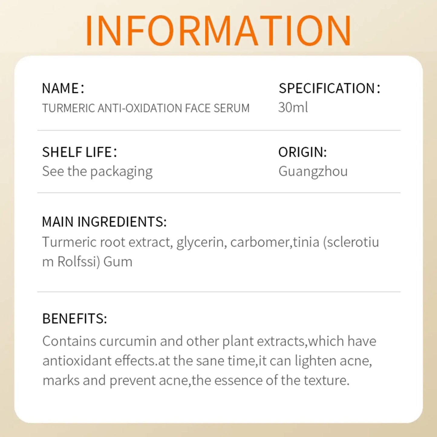 Skincare Turmeric Serum Soap Whitening Essential Oil Facial Repair Lifting Moisturizing Brighten Face Dark Spot Corrector