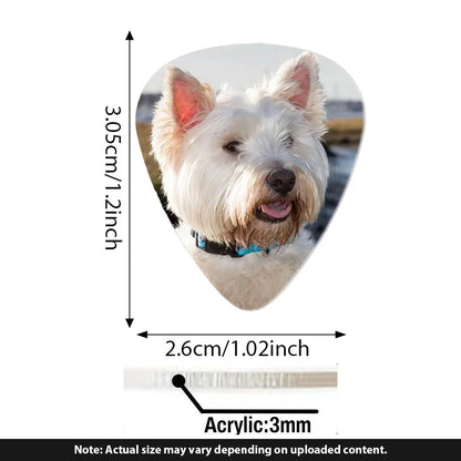 1PC Custom Guitar Pick - Personalized PMMA Laser Engraved Custom Image Shiny Sparkling Unique Gifts for Musicians