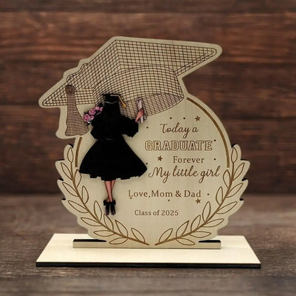 Desktop Decor Wooden Graduation Ornament Rustic Durable Home Decoration Ornament Handmade Creative Graduation Gift Festival