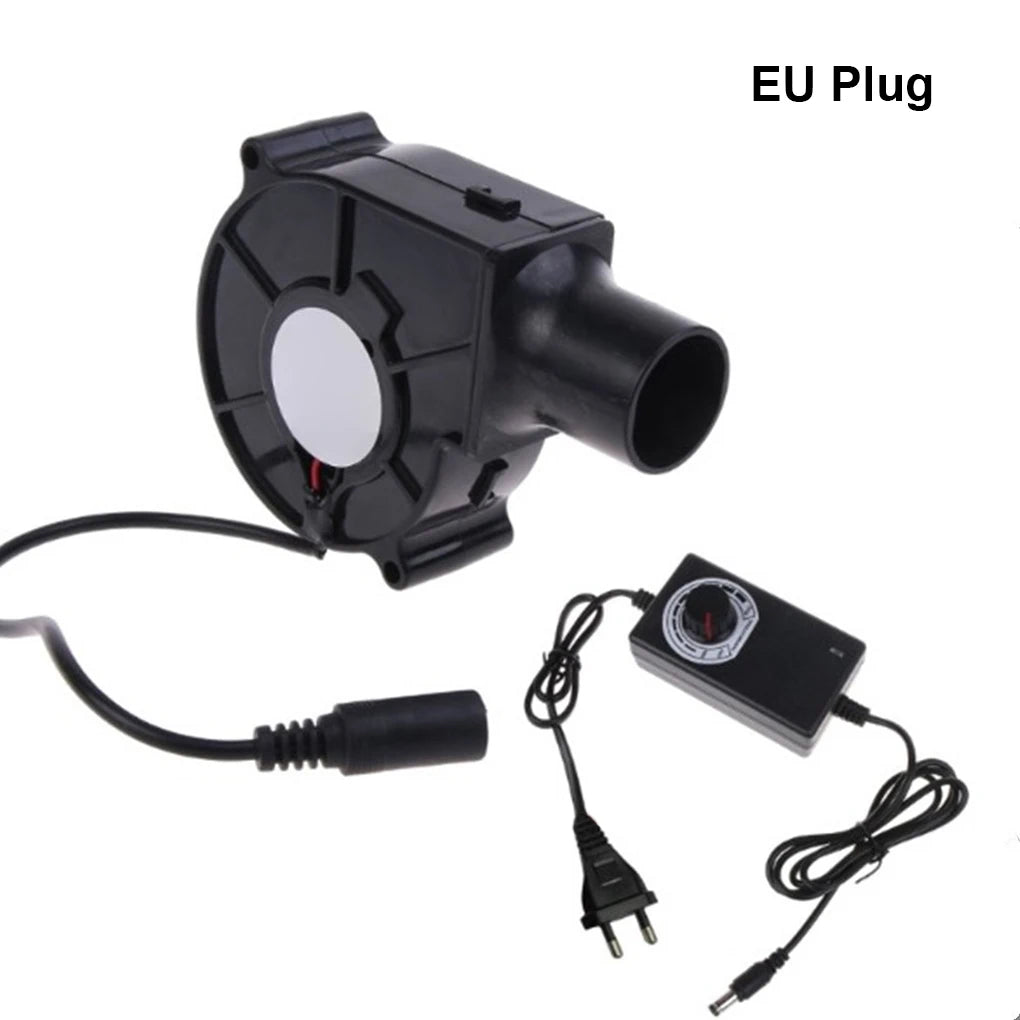 220V BBQ Fan Small Blast Engine with Air Collecting Adjustable Speed Cooking Tool Handheld Barbecue Blower Camping
