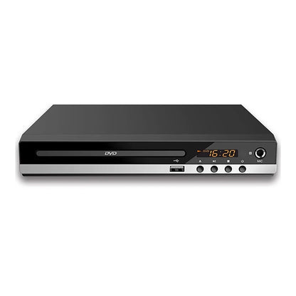 Full HD DVD Player + Remote Control 1080P High Definition CD/ EVD/ VCD Player with AV HDMI Output Microphone USB for Home TV KTV