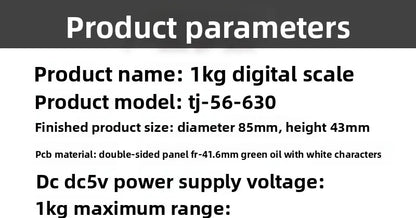 51Microcontroller Electronic Scale Kit Electronic ScalediySpare Parts Electronic component kit TJ-56-630