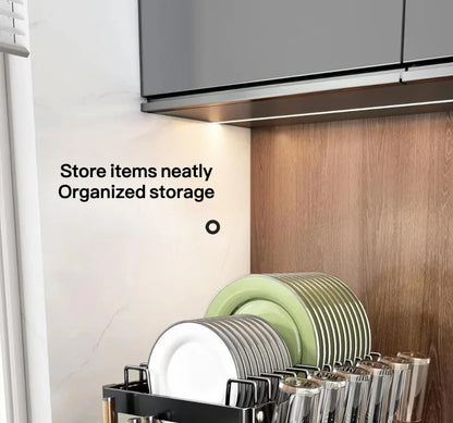 Kitchen drain rack dish rack household utensils knives and forks storage racks Tabletop drying bowl rack kitchen organizer