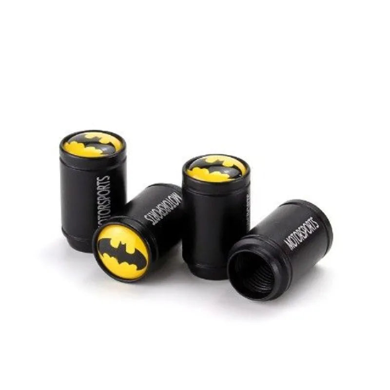 Batman Captain America Peripherals Creative Personality Car Tyres Valve Core Caps Aluminium Alloy Matte Valve Cap Decorations