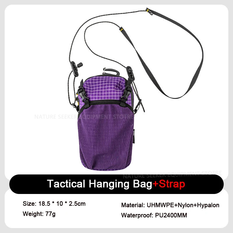 HIKEMAN Mobile Bag Outdoor Sports Waist Bag Tactical Hanging Pack for Backpack Expansion Shoulder Bags Lightweight Hiking Gear