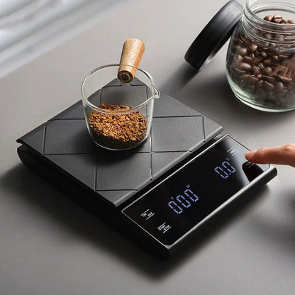 Electronic scales household small weighing 3kg/0.1g multifunctional kitchen scales coffee scales portable high-precision scales