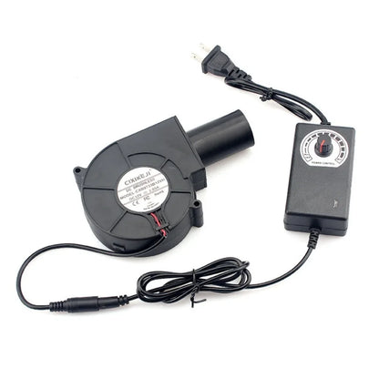BBQ Blower 220V with Air Collection Adjustable Speed Cooking Tool for Outdoor BBQ Grill Camping Cooking Charcoal Starter