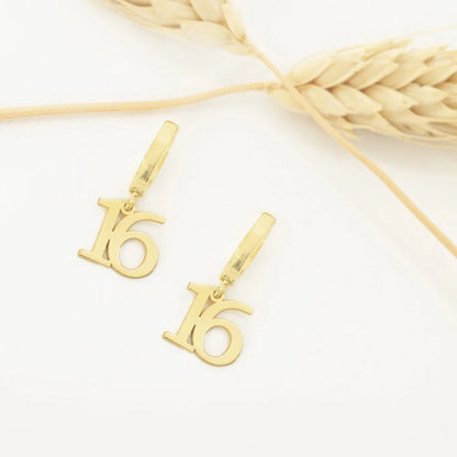 Personalized Gift Jewelry - Digital Jewelry - Customized Earrings - Initial Gift Earrings for Mom and Girlfriend