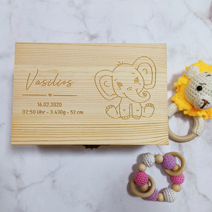 Personalized Baby Keepsake Box | Wood Memory Box | New Mom Gift | Custom Baby Gift Box | Baby Shower Decoration | Baptism Gifts
