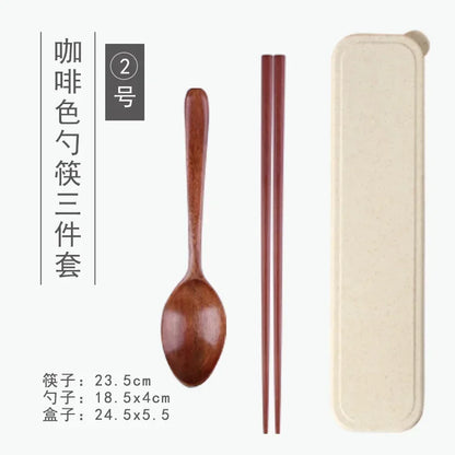 Handmade Dinnerware Cutlery for Kitchen, Wooden Spoon & Fork Dinner Kit for Rice, Soups, Cereal, Home Tableware