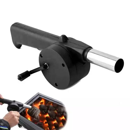 Manual BBQ Blower – Portable Charcoal Air Pump Tool for Outdoor Grilling, Barbecue, Campfire Cooking & Handheld Fire Starting