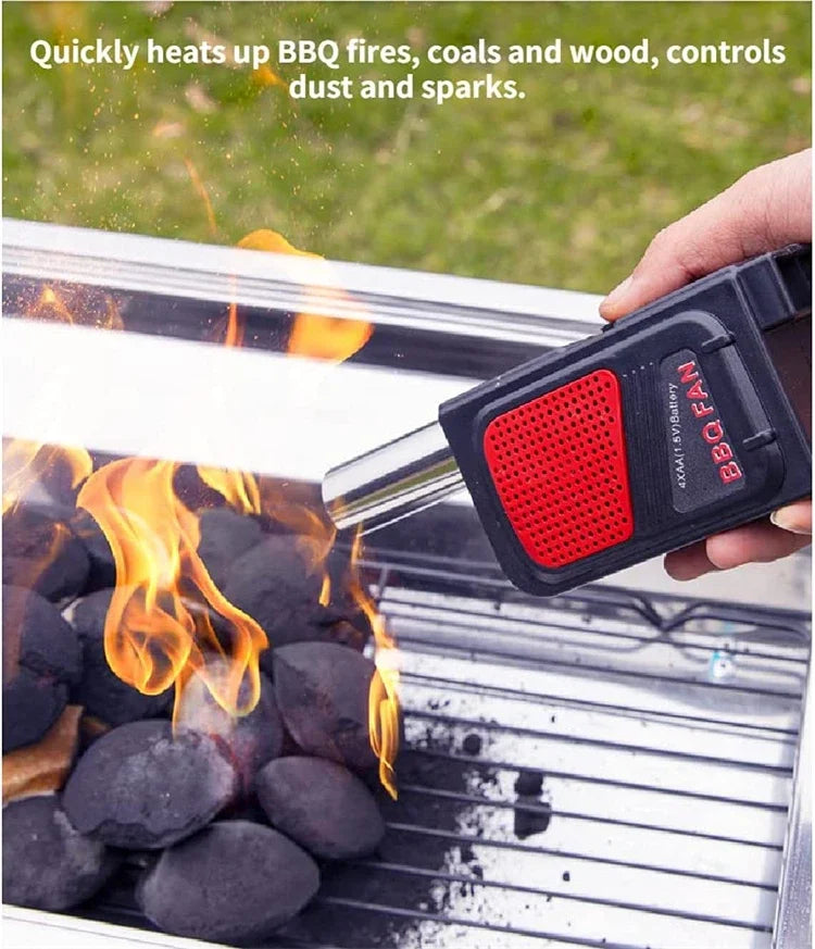 Handheld Electric BBQ Fan Air Blower Portable for Outdoor Camping Barbecue Picnic BBQ Cooking Tool Bakery Grill Accessories