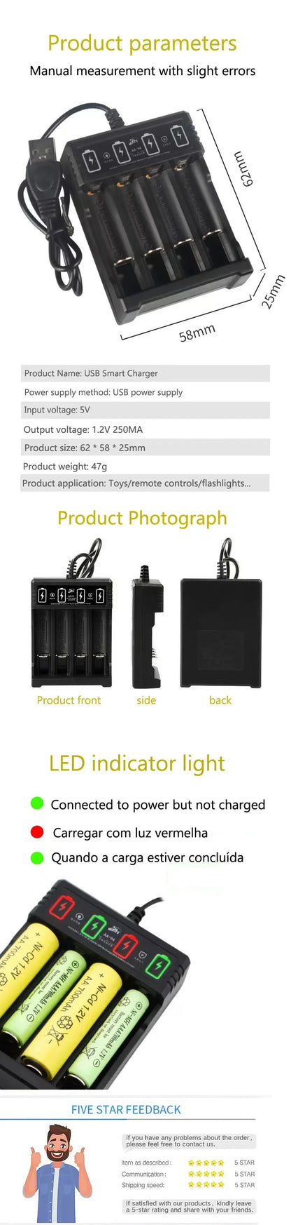 Original Rechargeable Battery 1.5V AA9800mAh+AAA8800mAh+Charger for Computer Clock Radio Video Game Digital Camera AA AAAbattery
