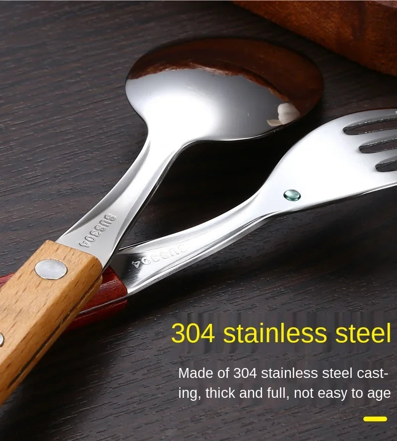 Kitchen Tableware Stainless Steel Luxury Western Dinner Set Gold Silver Cutlery Fork Spoon Knife