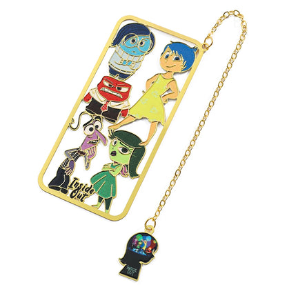 Anime Inside Out Movie Periphery Bookmark Cartoon Joy Sadness Anger Disgust Fear Metal Bookmark School Stationery Supplies