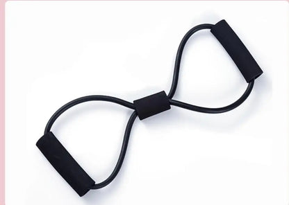 Fitness 8 Word Yoga Elastic Band TPE Gum Resistance Rubber Bands Bodybuilding Workout Tension Rope Resistance Band Home Gym