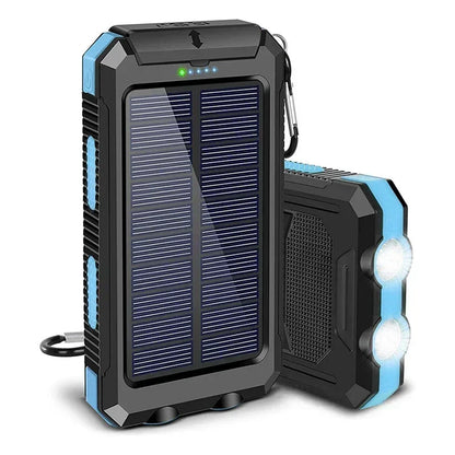 Solar Power Bank 30000mAh Portable Charging Poverbank External Battery Charger Strong Light LDE Light for huawei iphone xiaomi