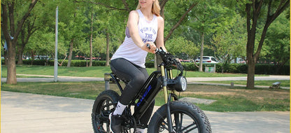 20 Inch Mountain electric bicycle For Mens Fat Tire Aluminium Alloy eBike 750W 48V Beach Snow eBikes For Adults Max Speed 45