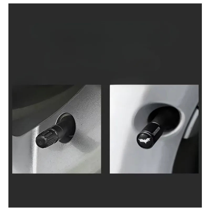Batman Captain America Peripherals Creative Personality Car Tyres Valve Core Caps Aluminium Alloy Matte Valve Cap Decorations
