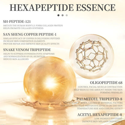 6 Peptide Skin Collagen Serum, Face Niacinamide and Hyaluronic Acid Moisturizing Face Serum for All Skin Types, Skincare