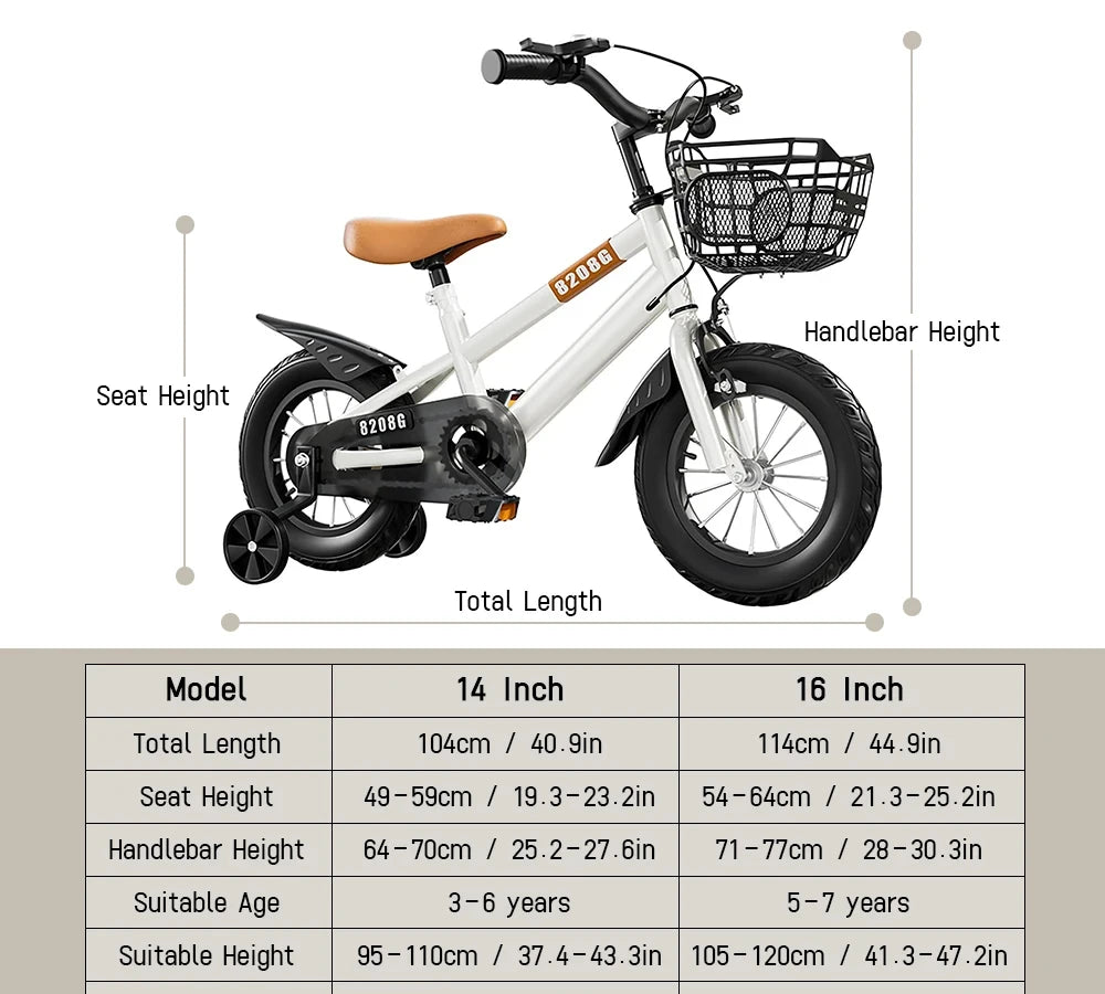 Kids   for Girls Ages 3-7 Years with Training Wheels Basket Kids  kids  14inch girls  toddler bikes
