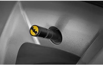 Batman Captain America Peripherals Creative Personality Car Tyres Valve Core Caps Aluminium Alloy Matte Valve Cap Decorations