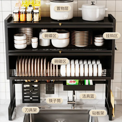 Kitchen Drain Rack Dish  Plate Sink Storage Dishwasher Shelf Tableware Storage Rack