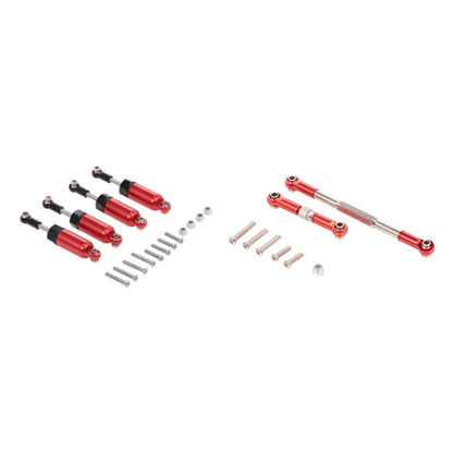 B78B-2 Set RC Car Spare Parts: 1 Set Alloy Shock Absorber & 1 Set RC Steering Rod Aluminum Alloy Steering Linkage Rod Set