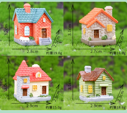 Decor Resin Ornament Miniature Fairy Garden House Villa Miniature Landscape Bonsai Decor Outdoor DIY Dolls House Decoration