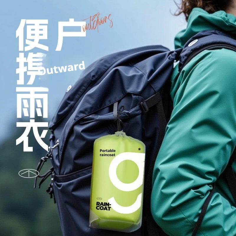 Outdoor Climbing Essential Eight-Piece Set Portable Hiking Sticks Travel Bag Disposable Raincoat Flashlight Camping Gear