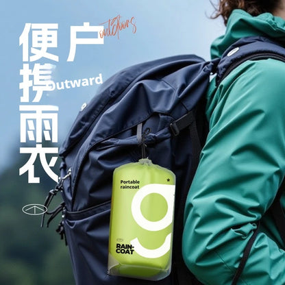 Outdoor Climbing Essential Eight-Piece Set Portable Hiking Sticks Travel Bag Disposable Raincoat Flashlight Camping Gear