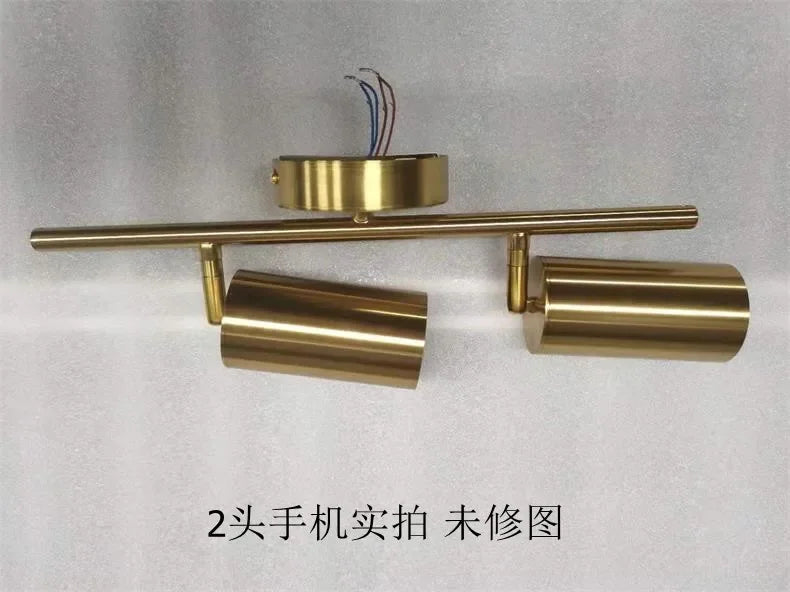 Lighting for Living Room Modern Simple Led Spotlight Gold Track Spotlight Brass Cloakroom  Room Background Wall Ceiling Light