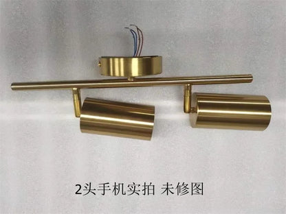 Lighting for Living Room Modern Simple Led Spotlight Gold Track Spotlight Brass Cloakroom  Room Background Wall Ceiling Light