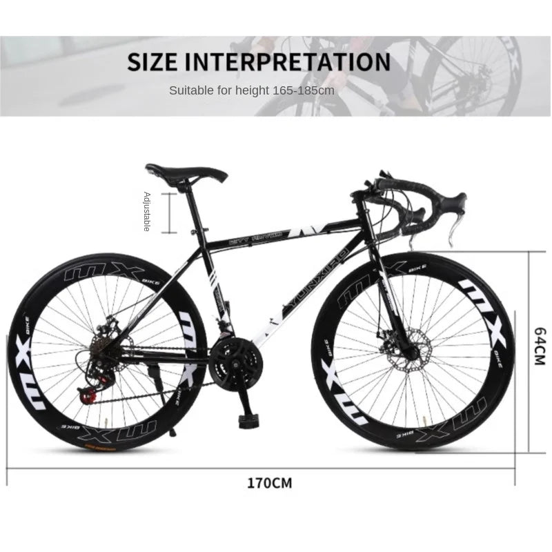 Bicycle Free Shiping Aro 29 Road Bike Bicicleta Uomo Bmx Bikes Road Bike V Brake/Disc Brake Spring Fork (Low Gear Non-damping)